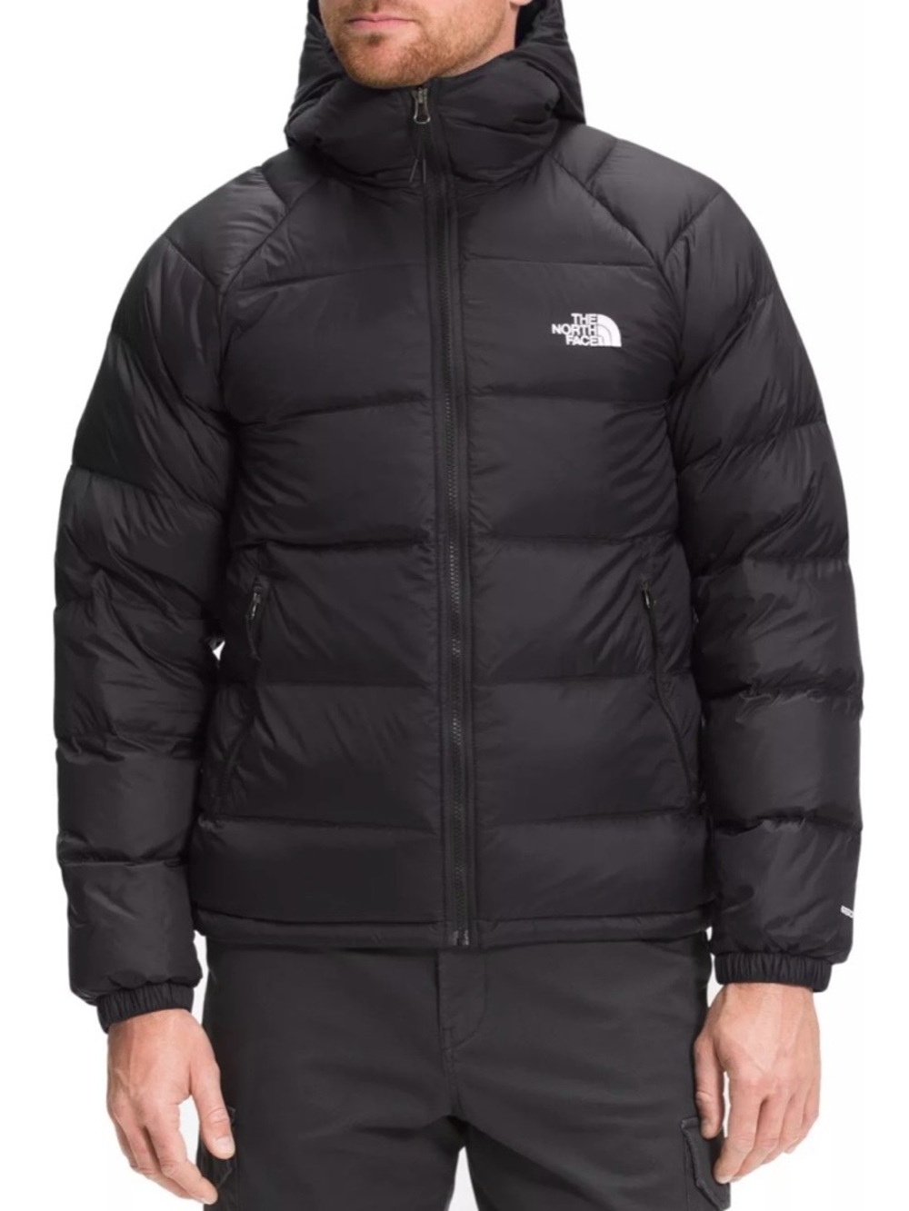 The North Face Black Quilted Jacket with Logo Tag